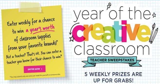 Michaels Year of Creative Classroom Sweepstakes