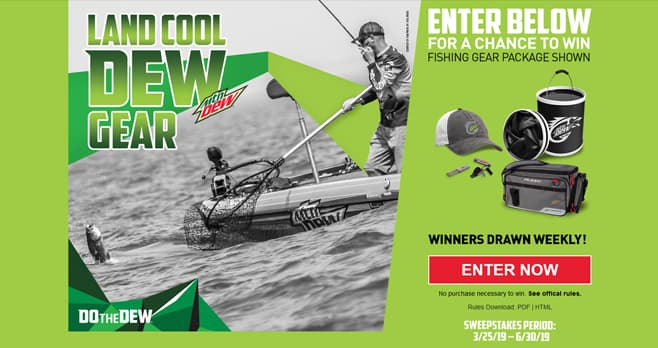 Mountain Dew DewFishing Sweepstakes (DewFishing.com)