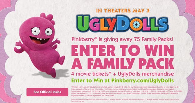 Pinkberry UglyDolls Sweepstakes