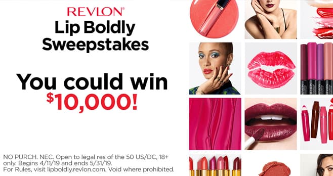 Revlon LipBoldly Sweepstakes and Instant Win Game