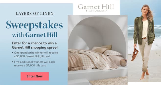 Traditional Home Garnet Hill Sweepstakes