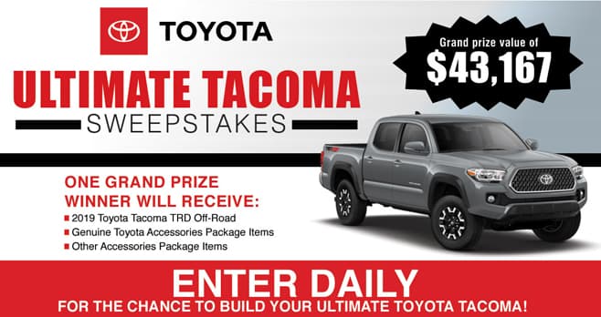 Bassmaster Toyota Tacoma Sweepstakes