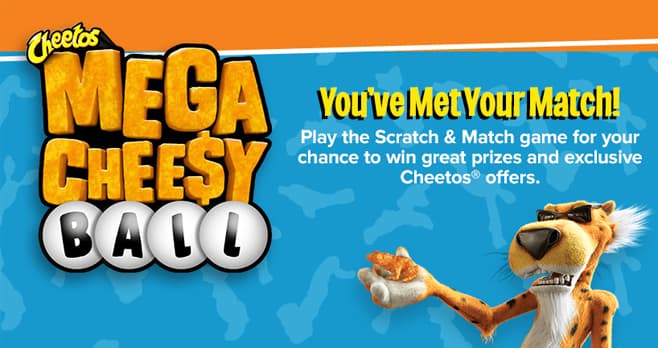 Cheetos Mega Cheesy Ball Scratch and Match Sweepstakes at Kroger