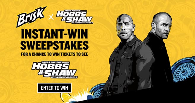 Brisk Hobbs & Shaw Sweepstakes