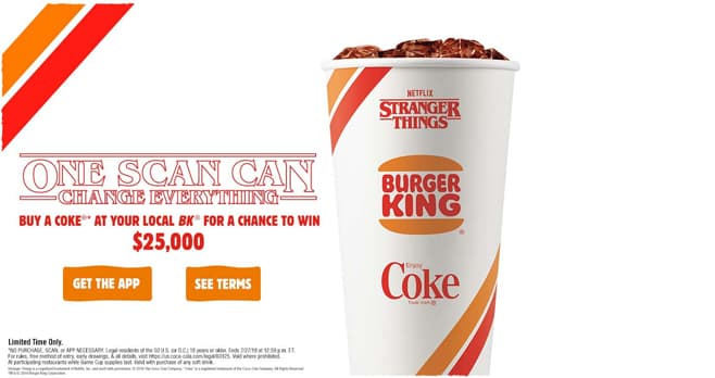 Burger King Stranger Things Sweepstakes