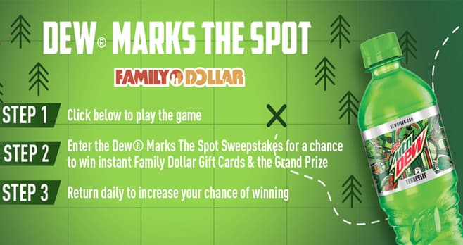 Mountain DEW Marks The Spot Sweepstakes