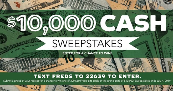 Fred's Cash Sweepstakes