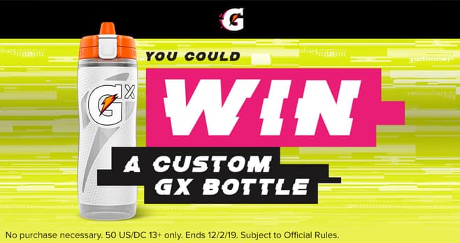 Gatorade Custom Gx Bottle Instant Win Game
