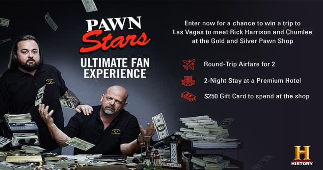 History Channel Pawn Stars Sweepstakes (History.com/PawnSweeps)