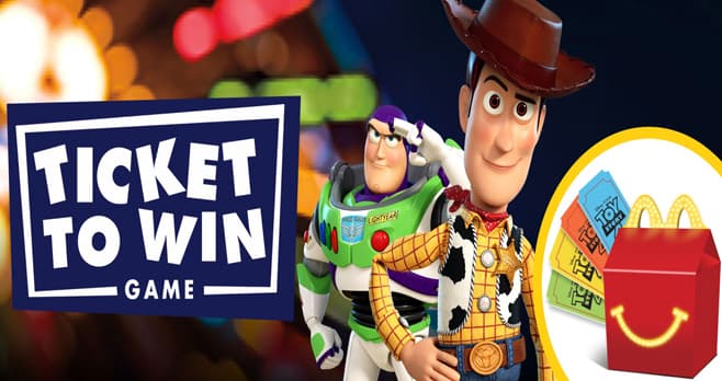 McDonald's Toy Story 4 Ticket to Win Game (MagicAtMcD.com)