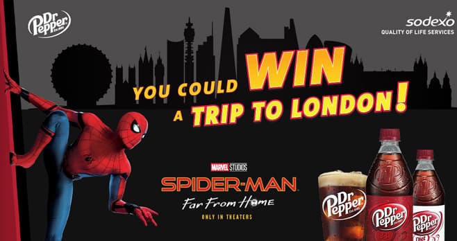Sodexo Dr Pepper Spider-Man Far From Home Sweepstakes & Instant Win Game (SodexoDrPepper.com)
