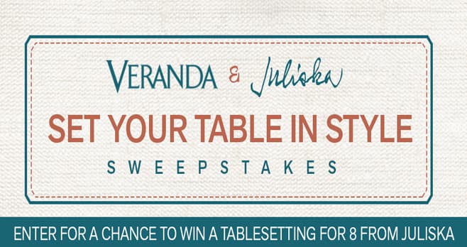 Veranda Juliska Sweepstakes