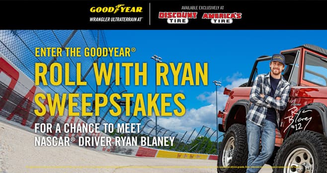 Goodyear Roll with Ryan Sweepstakes
