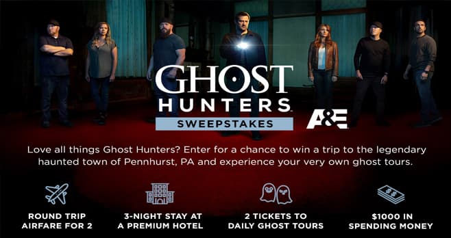 A&E Ghost Hunters Sweepstakes