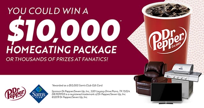 Dr Pepper Homegate Sweepstakes (DrPepperHomegateSweeps.com)