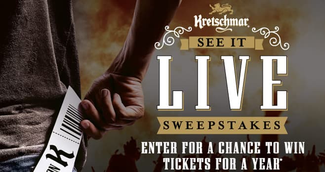 Kretschmar See It Live Sweepstakes