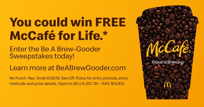 McDonald's McCafé Be A Brew-Gooder Sweepstakes