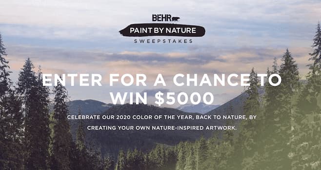 BEHR Paint By Nature Sweepstakes