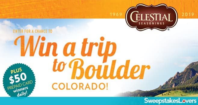 Celestial Seasonings 50th Anniversary Sweepstakes