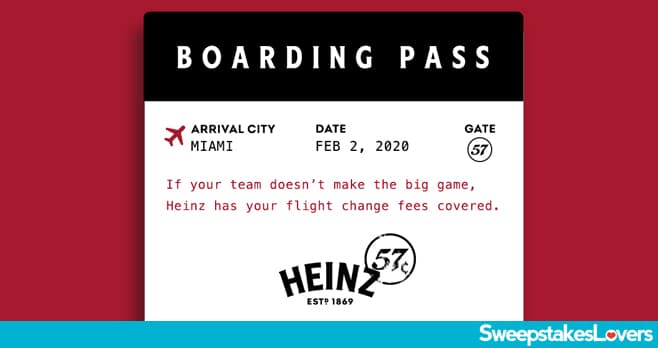 Heinz 57 Flight Change Sweepstakes 2020