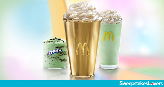 McDonald's Golden Shamrock Shake Sweepstakes 2020