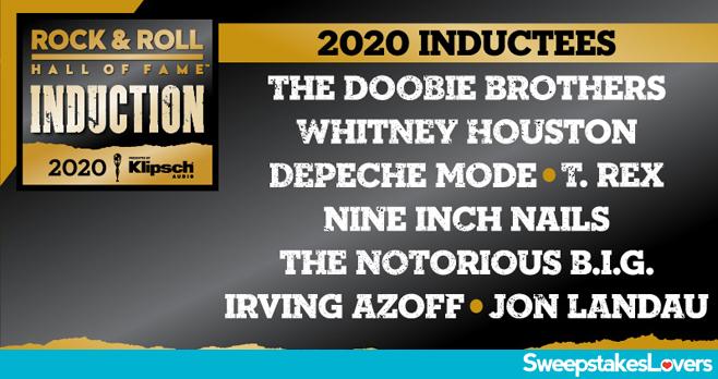 SiriusXM Rock & Roll Hall of Fame Induction Sweepstakes 2020