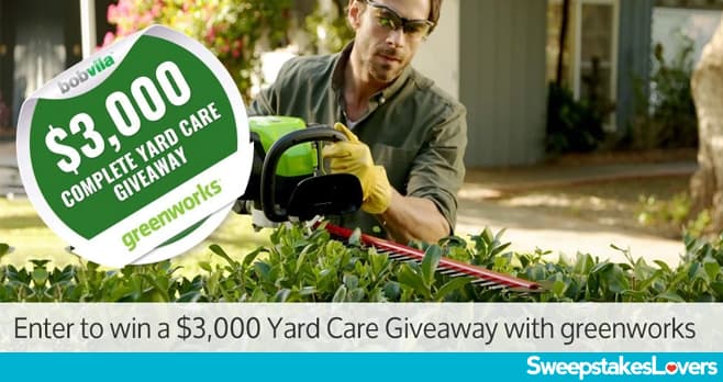 Bob Vila $3,000 Complete Yard Care Sweepstakes 2020