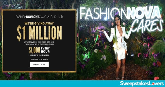 Fashion Nova Cares Giveaway With Cardi B