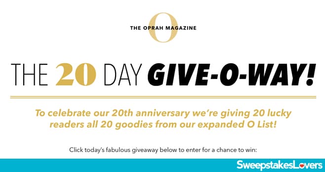 Oprah Mag 20 Days Of Giveaways 2020