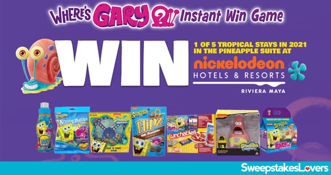 Where's Gary Getaway Instant Win Game and Sweepstakes 2020