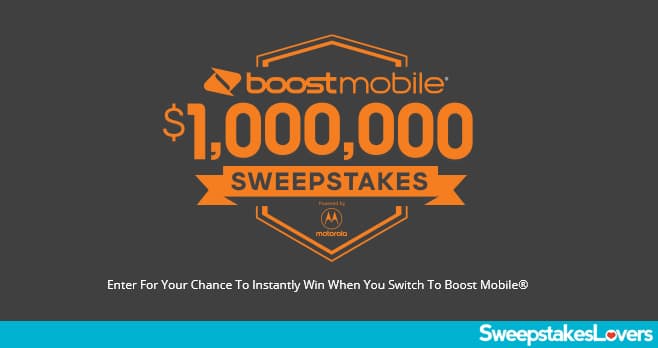 Boost Mobile $1,000,000 Sweepstakes 2020