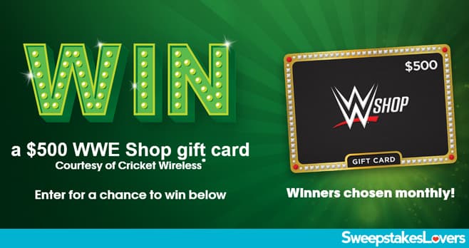 Cricket Wireless WWE Shop Gift Card Sweepstakes 2020