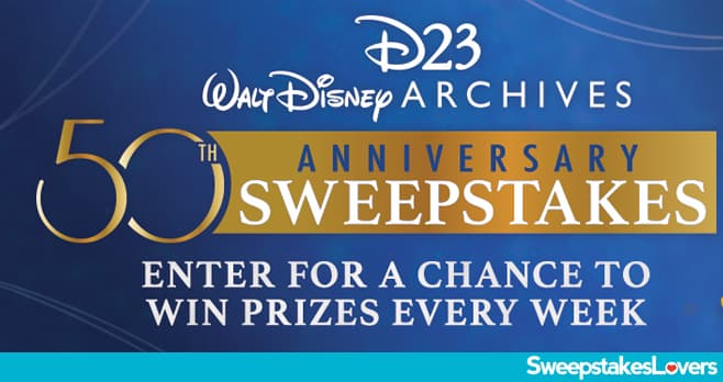 D23 Walt Disney Archives 50th Anniversary Sweepstakes 2020