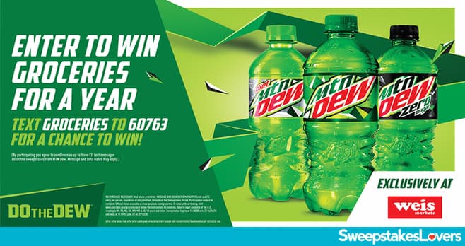 Mountain Dew Year Of Groceries Sweepstakes 2020