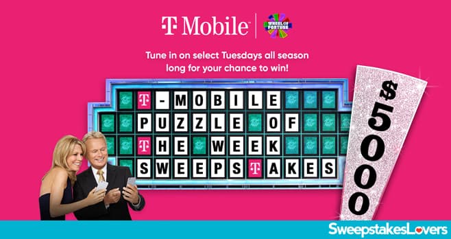 Wheel Of Fortune T-Mobile Puzzle Of The Week Sweepstakes 2021