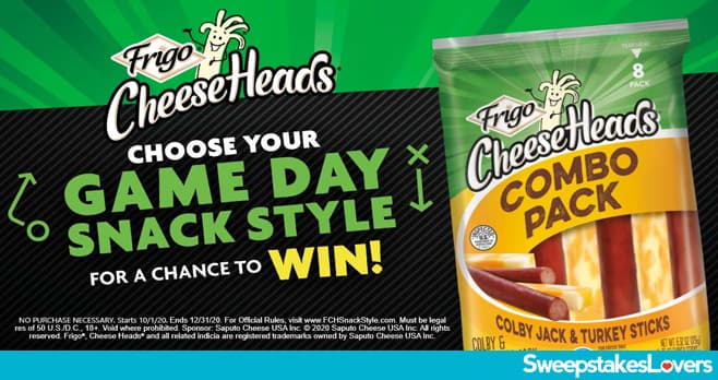 Frigo Cheese Heads Snack Style Sweepstakes 2020