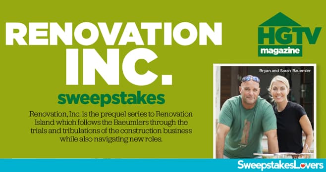 HGTV Renovation Sweepstakes 2020