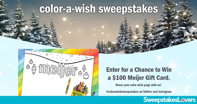 Meijer Color-A-Wish Sweepstakes 2020