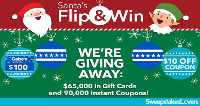 Gabe's Santa's Flip & Win Instant Win Game 2021