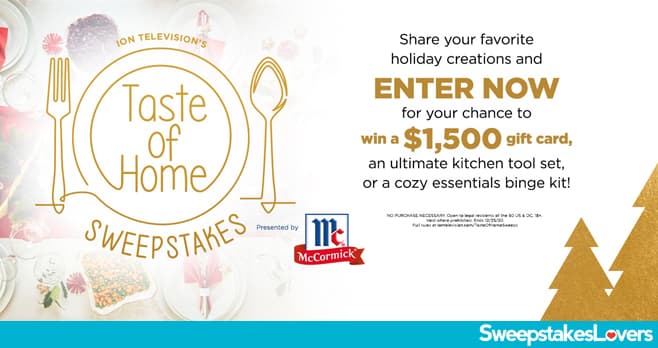 Ion Television Taste Of Home Holiday Sweepstakes 2020