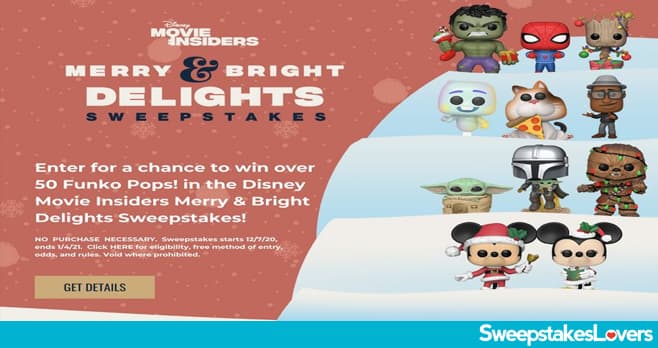 Disney Movie Insiders Merry & Bright Delights Sweepstakes 2020