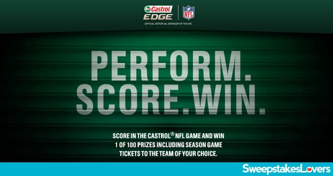 NFL Castrol Perform Score & Win Sweepstakes 2020