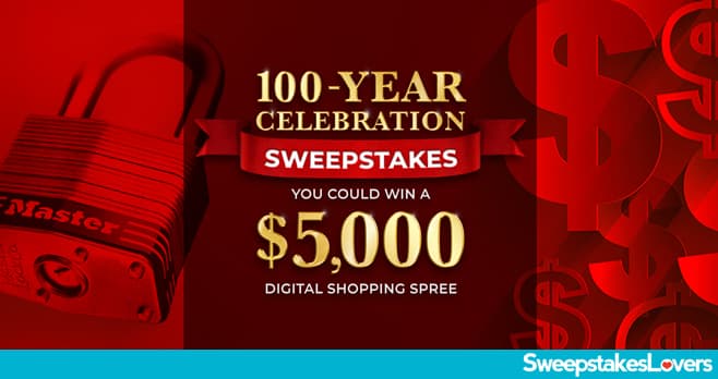 Master Lock 100-Year Celebration Sweepstakes 2021