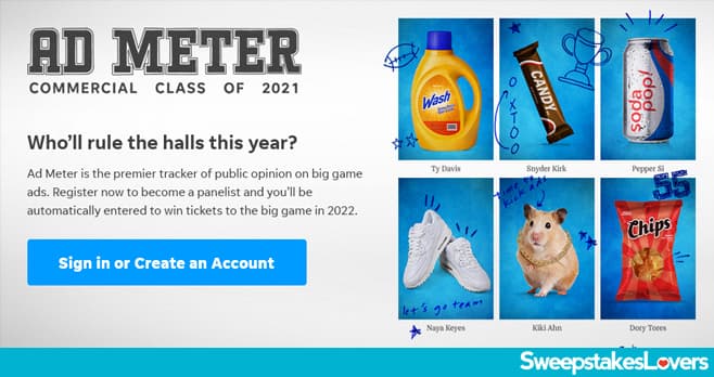 USA Today Ad Meter Sweepstakes 2021