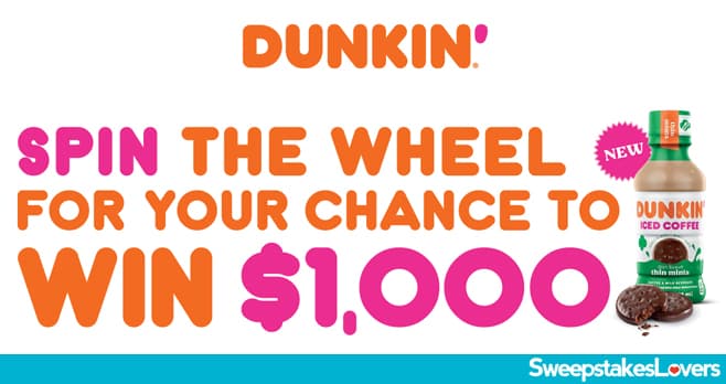 Dunkin' Donuts Spin Wheel Sweepstakes 2021