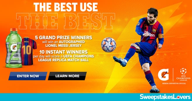 Gatorade UEFA Champions League Sweepstakes 2021