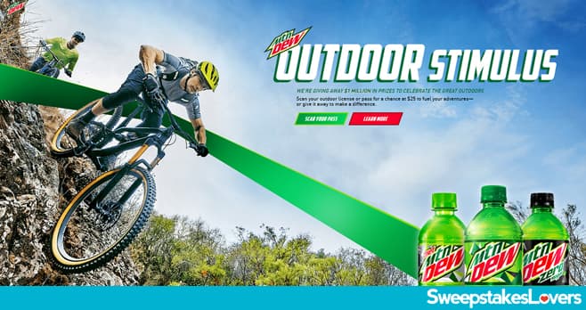 Mountain Dew Outdoor Stimulus Instant Win Game 2021