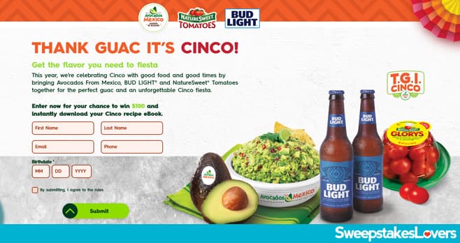 Avocados From Mexico Cinco Sweepstakes 2021