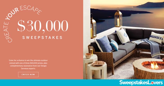 Frontgate Create Your Escape $30,000 Sweepstakes 2021