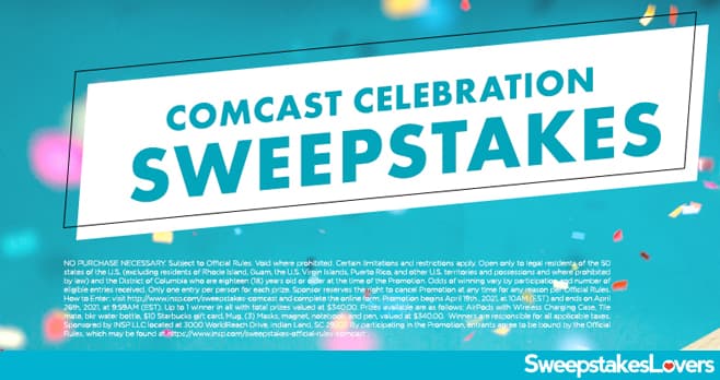 INSP.com Comcast Celebration Sweepstakes 2021